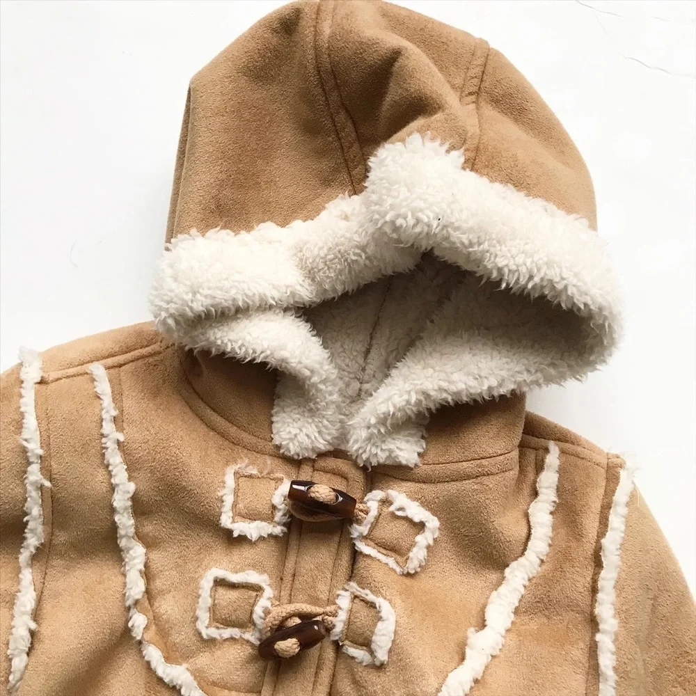 Old Navy faux Sherpa hooded jacket  EUC 3T